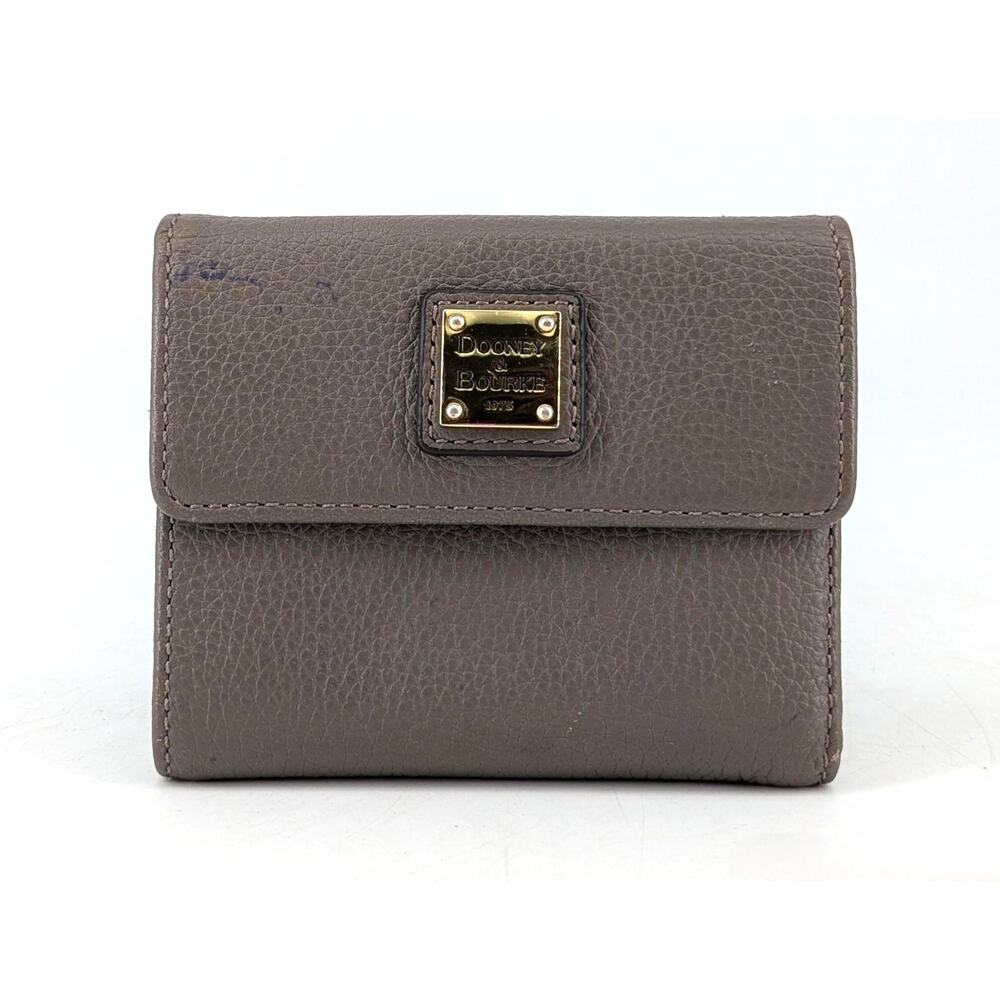 Dooney & Bourke Pebble Grain Leather Flap Trifold Wallet - Picture 5 of 5